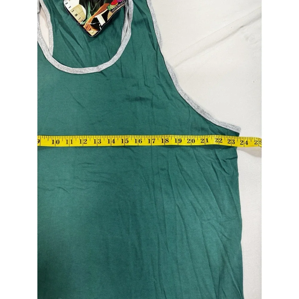 Vintage Fruit Of The Loom Blank Tank Top L Green Made In USA 90s NWT Lot Of 3